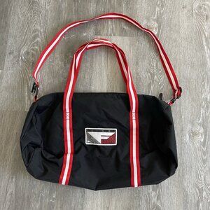 Nike Heritage Basketball Duffel Travel Bag Throwback Flight Black Red White